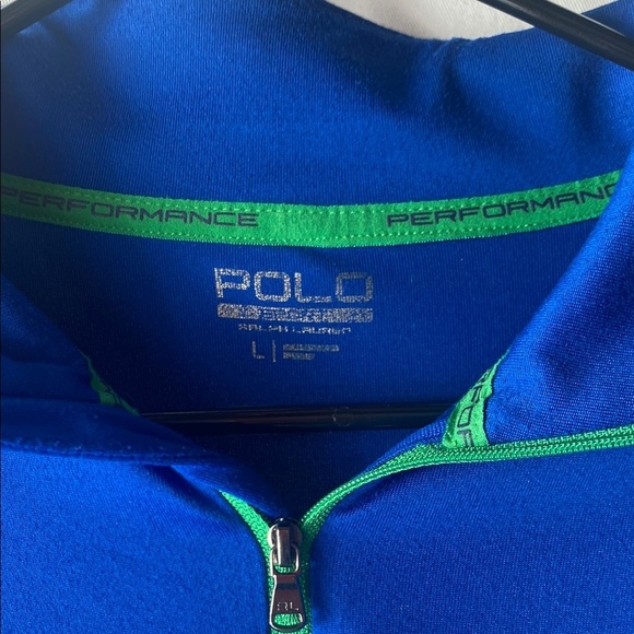Polo by Ralph Lauren Blue Pullover with Green Accents - Picture 2 of 9